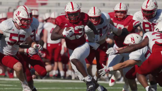Anthony Grant running back 2023-08-12 Nebraska football fall camp scrimmage